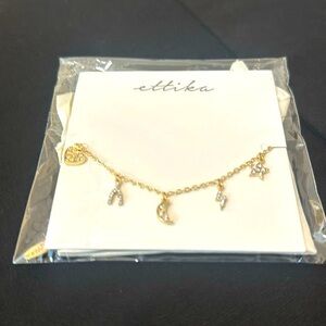 Ettika gold charm bracelet NWT